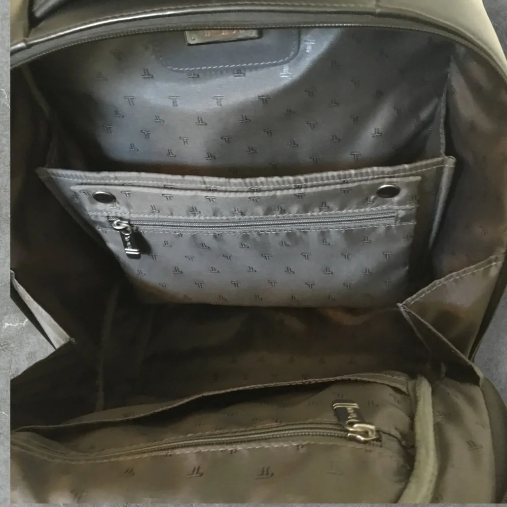 Tumi Black leather Laptop Backpack